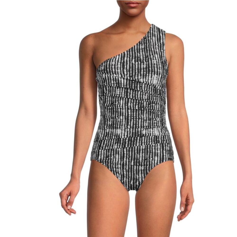 Calvin Klein MACY'S‎ One Shoulder Pleated One Piece Swimsuit 6 NEW